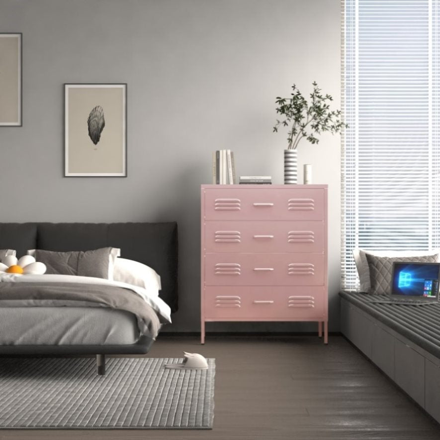 ZNTS Four-layer chest of drawers, locker steel rust proof, suitable for bedroom, corridor, porch 25830484