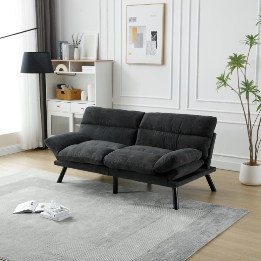 ZNTS COOLMORE Velvet Sofa , Accent sofa loveseat sofa with metal feet W1568125268