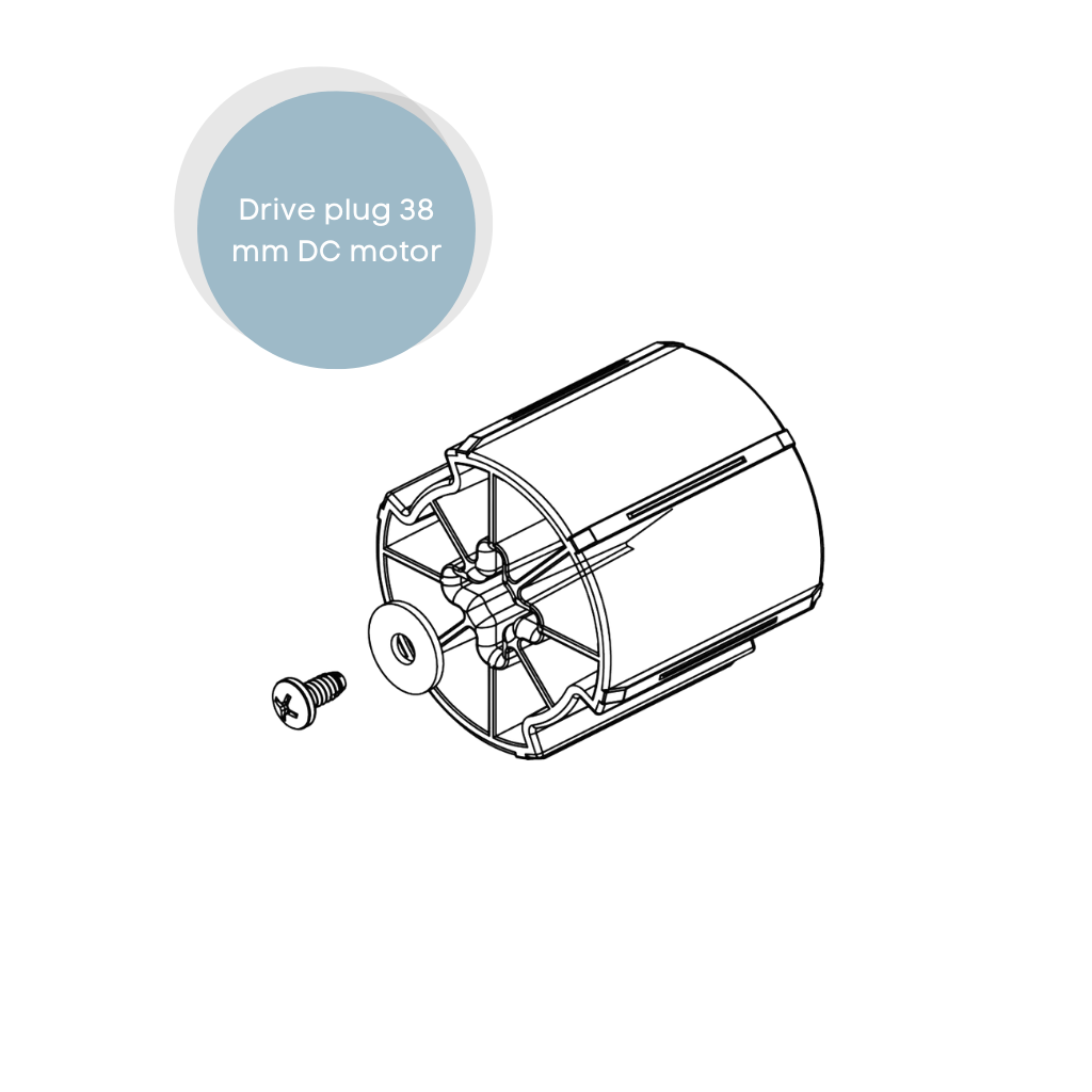 Coulisse Drive plug 38 mm DC motor (RC3083-ABC)