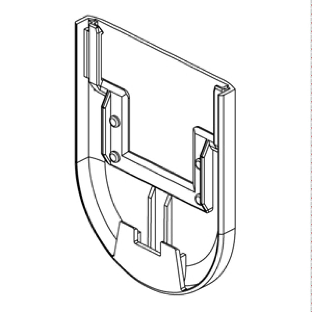 Coulisse Roller blind end cap metal M - natural aluminium (RC3012-NA)