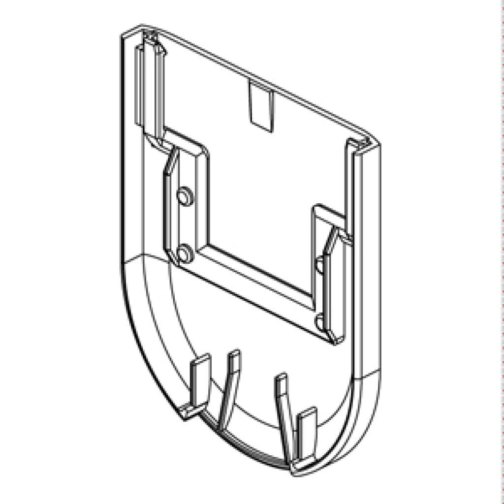 Coulisse Roller blind end cap recess mount metal M - white (RC3014-W)