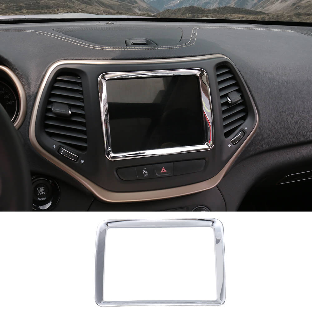 RT-TCZ Interior Navigation GPS Touch Screen Panel Frame Trim For Jeep Cherokee 2014-18