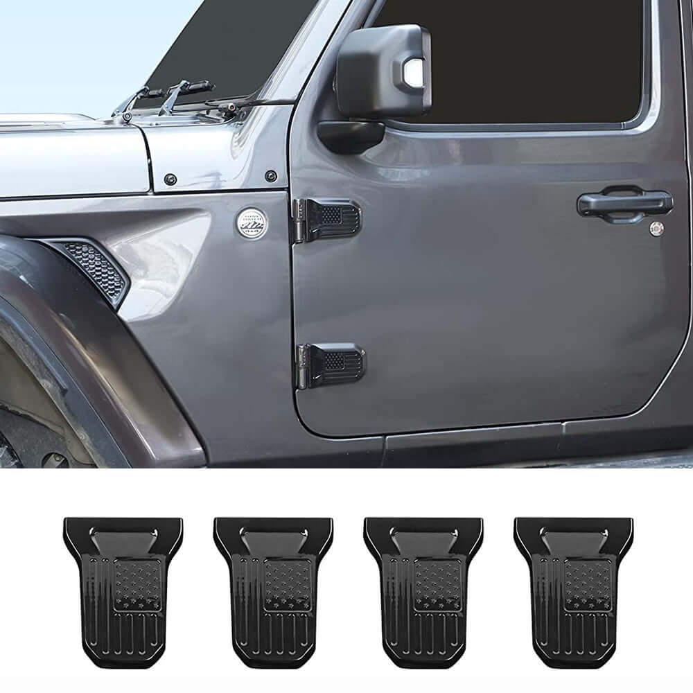RT-TCZ Door Hinge cover Trim With USA Flag Pattern for Jeep Wrangler JL JLU JT 4XE 2018+ Exterior Accessories
