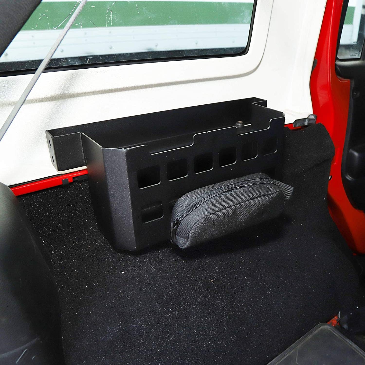 RT-TCZ Side Rear Trunk Cargo Rack Shelf Organizer Storage Tray Basket Holder for Jeep Wrangler TJ JK JL