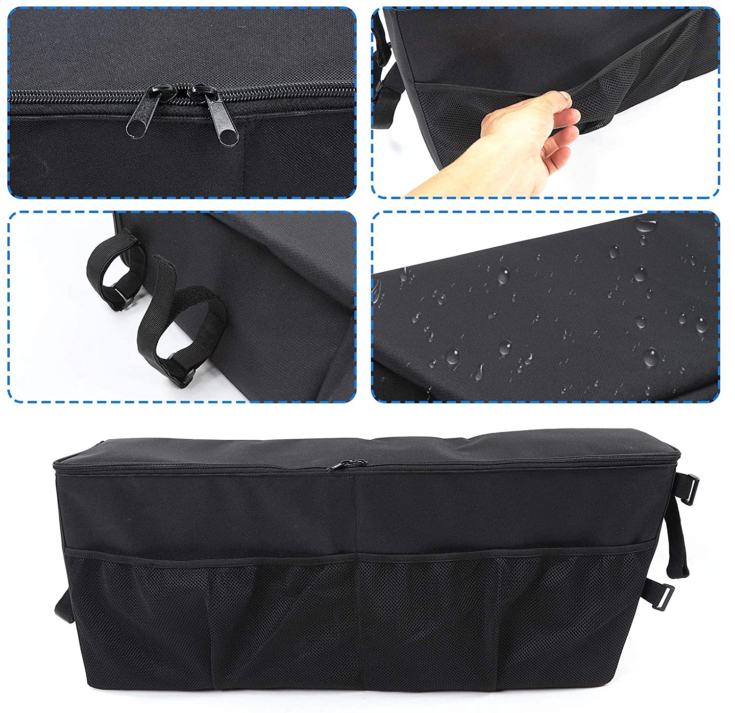 RT-TCZ Car Trunk Organizer, Rear Cargo Organizer Driver Side Storage Bag Pouches for 1997-2006 Jeep Wrangler TJ