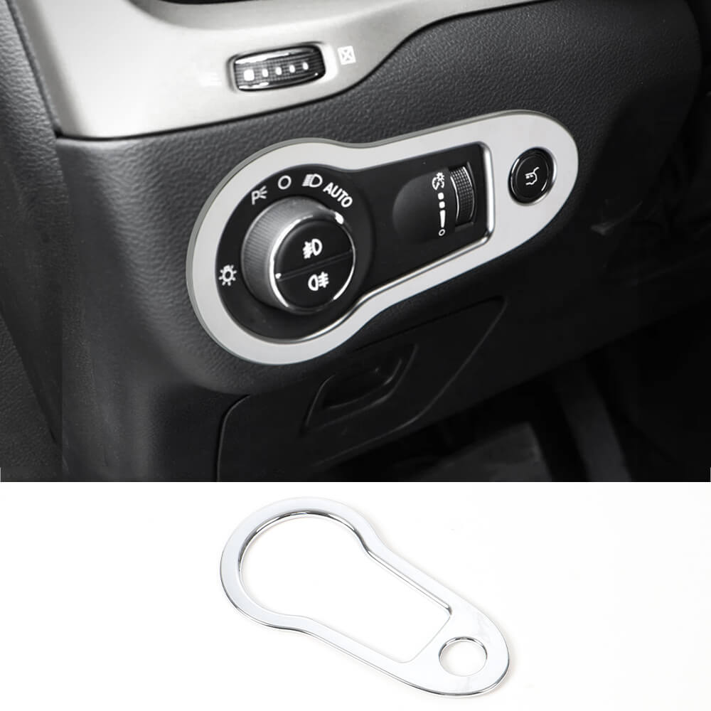 RT-TCZ Headlight Switch Panel Decor Cover Trim Bezel for Jeep Cherokee 2014+ Accessories