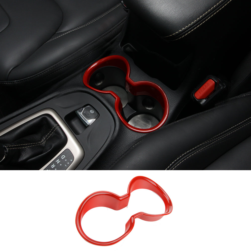 RT-TCZ Central Water Cup Holder Ring Decor Cover for Jeep Cherokee 2014-19