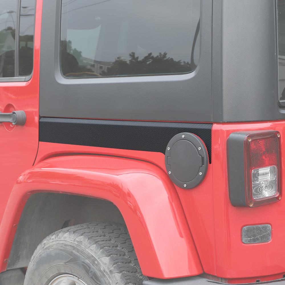 RT-TCZ Body Side Molding Sticker Cover Trim For Jeep Wrangler JK 2007-2017 Carbon Fiber 4Dr Accessories