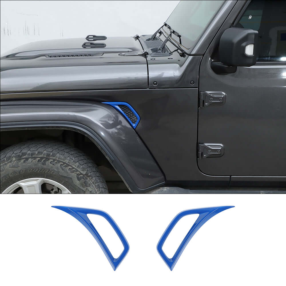 RT-TCZ Side Wheel Eyebrow Air Vent Outlet Cover Trim for Jeep Wrangler  JL JLU 2018+ & Gladiator JT 2020+