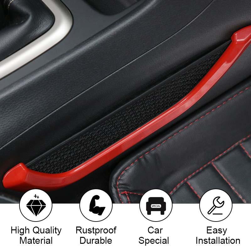 RT-TCZ Red Copilot Storage Net Pocket Trim Strip Cover Decor For Jeep Cherokee 2014+ Accessories