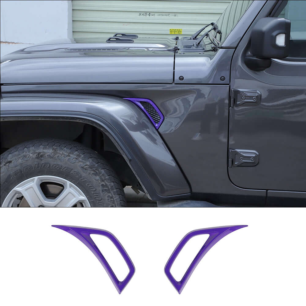 RT-TCZ Side Wheel Eyebrow Air Vent Outlet Cover Trim for Jeep Wrangler  JL JLU 2018+ & Gladiator JT 2020+