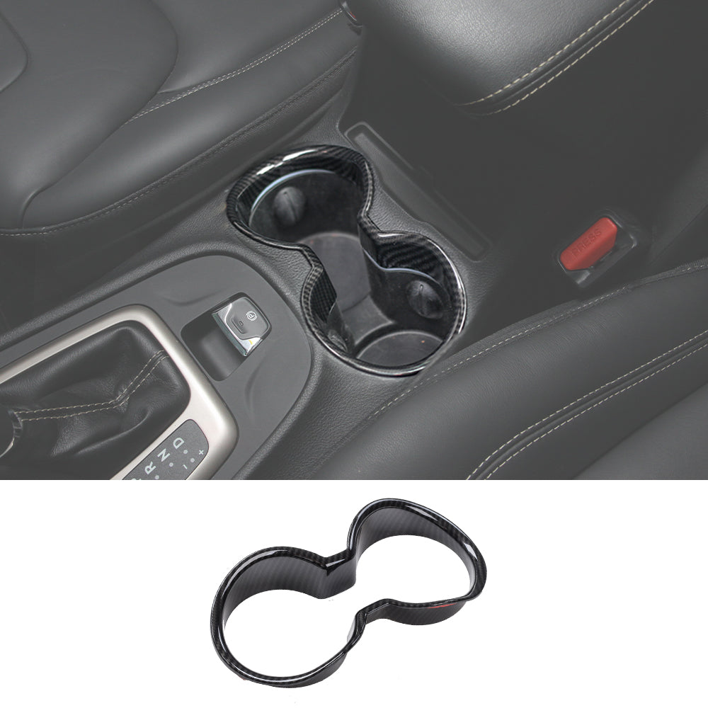 RT-TCZ Central Water Cup Holder Ring Decor Cover for Jeep Cherokee 2014-19