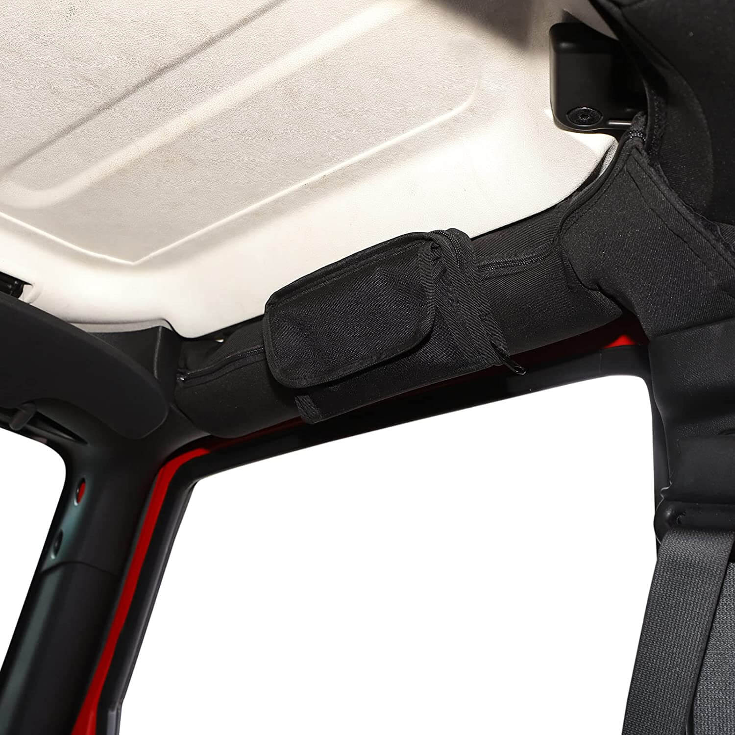 RT-TCZ Roll Bar Sunglasses Holder Storage Bag for Jeep Wrangler CJ YJ TJ JK JKU JL JLU & Gladiator JT