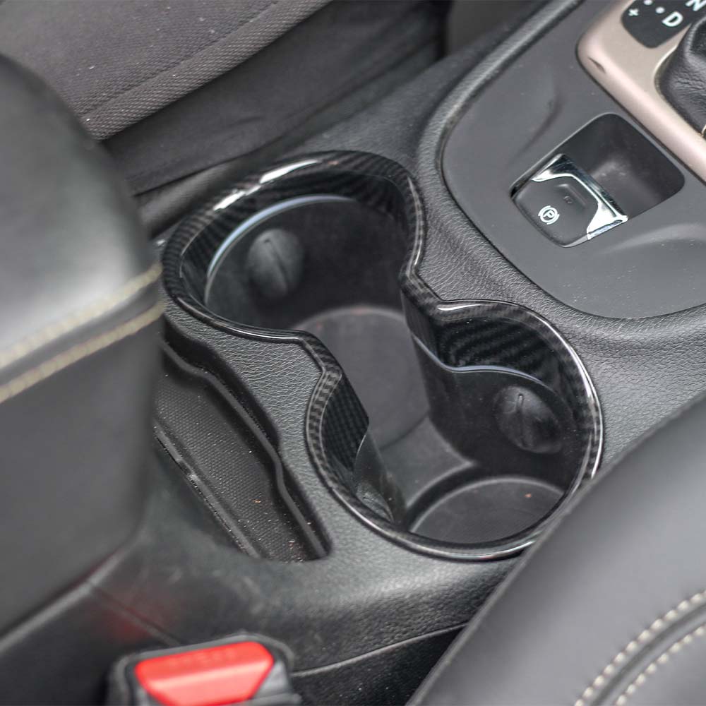 RT-TCZ Central Water Cup Holder Ring Decor Cover for Jeep Cherokee 2014-19