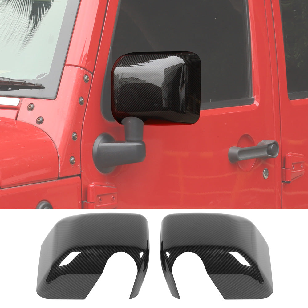 RT-TCZ Side Rear View Mirror Cover Trim Frame for Jeep Wrangler JK JKU 2007-2017 Exterior Accessories