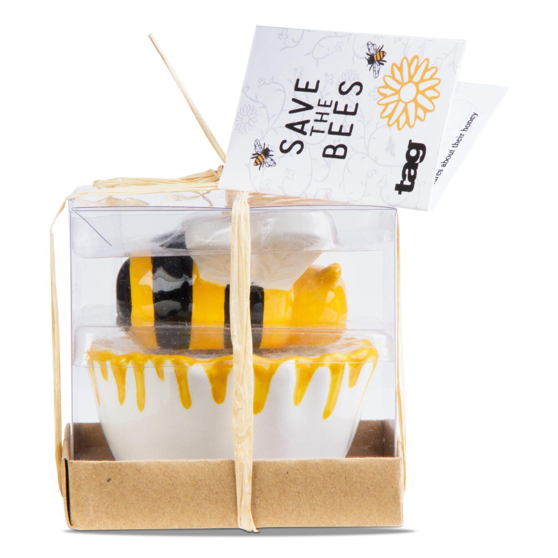 Flower and Bee Salt and Pepper Set