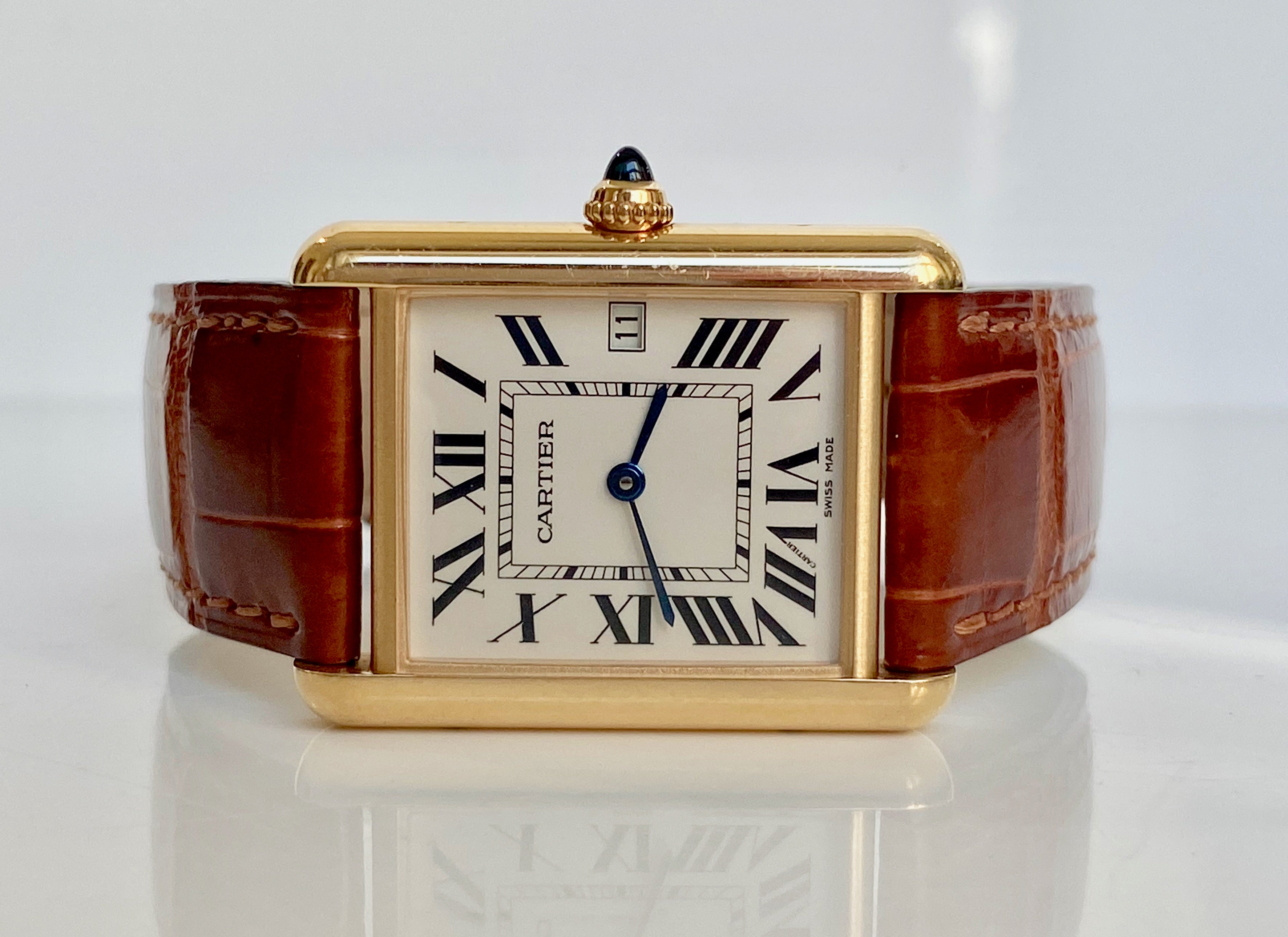 Cartier Tank Louis 18k Yellow Gold with Original Leather Band