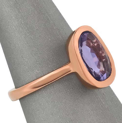 Purple Ceylon Sapphire Slice Ring