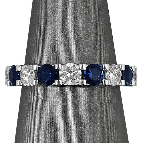 Sapphire and Diamond eternity band