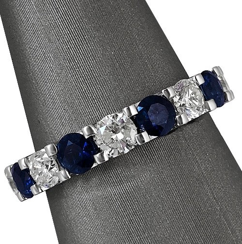 Sapphire and Diamond eternity band