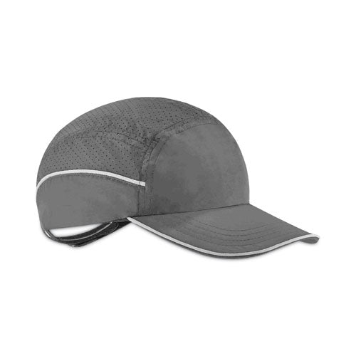 Ergodyne Skullerz 8965 Lightweight Bump Cap Hat With Led Lighting Long Brim Black