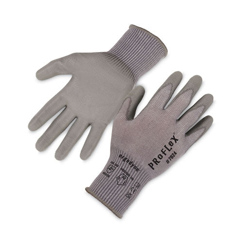 Ergodyne Proflex 7024 Ansi A2 Pu Coated Cr Gloves Gray Small Pair