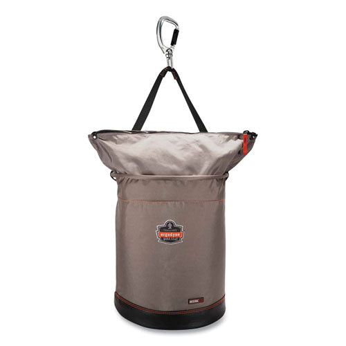 Ergodyne Arsenal 5976 Xl Hoist Bucket Tool Bag With Swiveling Carabiner And Zipper Top 16x16x20 Gray
