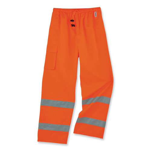 Ergodyne Glowear 8915 Class E Hi-vis Rain Pants 5x-large Orange