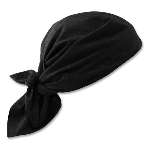 Ergodyne Chill-its 6710ct Cooling Pva Tie Bandana Triangle Hat One Size Fits Most Black