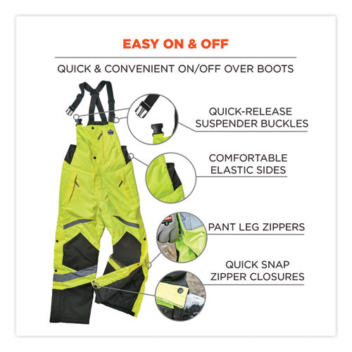 Ergodyne Glowear 8928 Class E Hi-vis Insulated Bibs 5x-large Lime