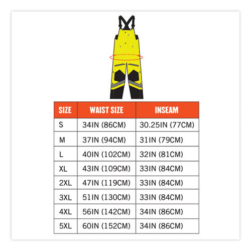 Ergodyne Glowear 8928 Class E Hi-vis Insulated Bibs 5x-large Lime