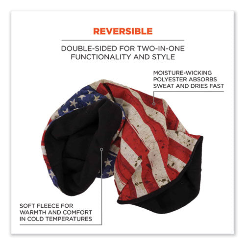 Ergodyne N-ferno 6491 Reversible Thermal Fleece + Poly Multi-band One Size Fits Most American Flag