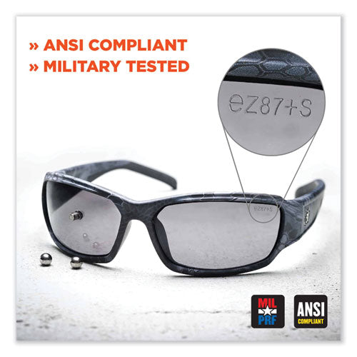 Ergodyne Skullerz Dagr Safety Glasses Matte Black Nylon Impact Frame Anti-fog Polycarbonate Lens