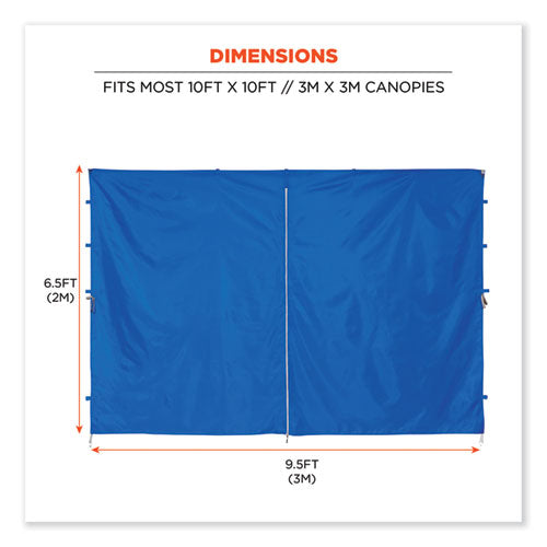 Ergodyne Shax 6096 Pop-up Tent Sidewall With Zipper Single Skin 10 Ftx10 Ft Polyester Blue