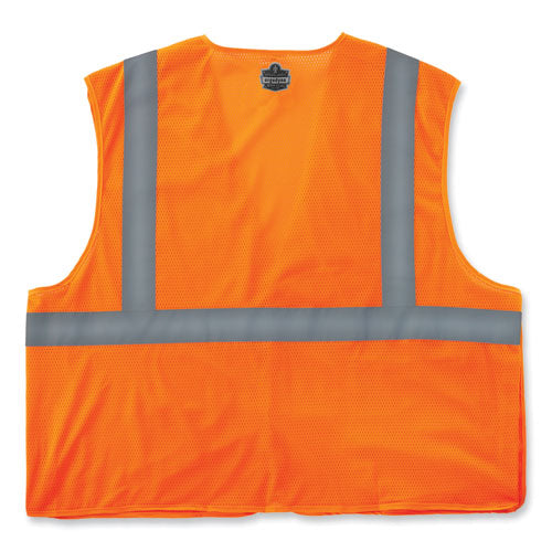 Ergodyne Glowear 8215ba-s Single Size Class 2 Economy Breakaway Mesh Vest Polyester Small Orange