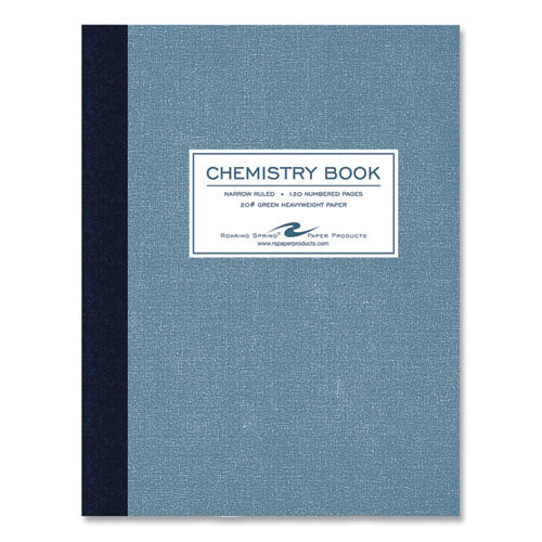 Roaring Spring Lab And Science Chemistry Notebook Narrow Rule Blue Cover (60) 9.25x7.5 Sheets  24/Case