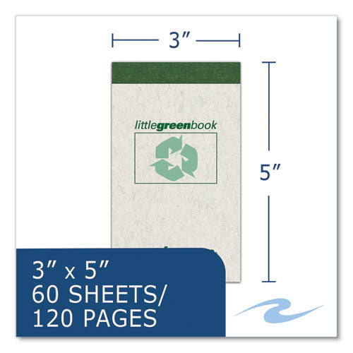 Roaring Spring Little Green Memo Book Narrow Rule Gray Cover (60) 3x5 Sheets 48/Case