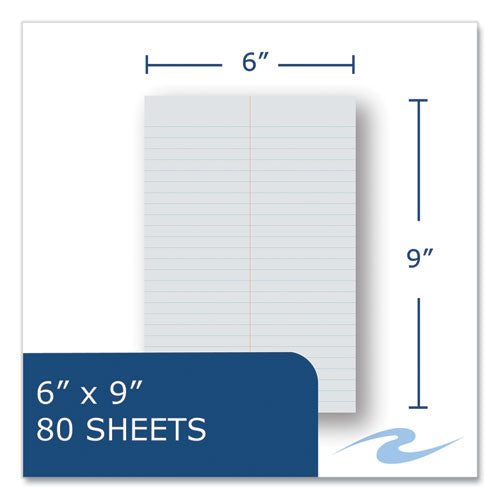 Roaring Spring Enviroshades Steno Pad Gregg Rule White Cover 80 Gray 6x9 Sheets 24 Pads/Case