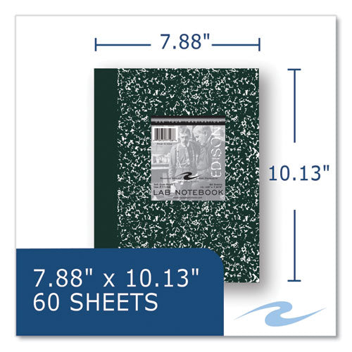 Roaring Spring Lab And Science Notebook Quadrille Rule (5 Sq In) Green Marble Cover (60) 10.13x7.88 Sheets 24/ctships In 4-6 Bus Days