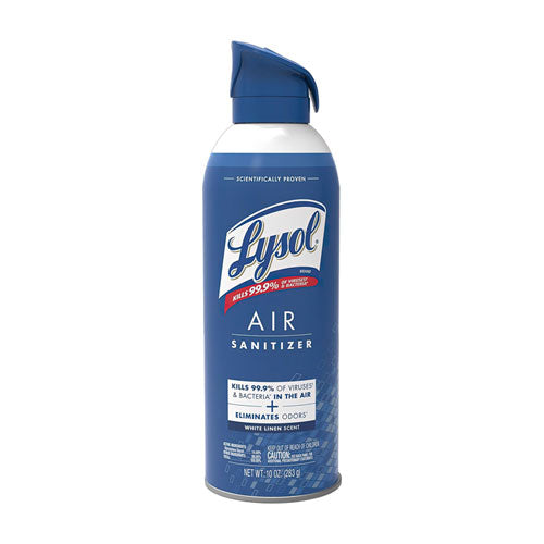 LYSOL Brand Air Sanitizer Spray White Linen 10 Oz Aerosol Spray 6/Case