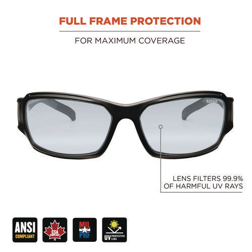 Ergodyne Skullerz Thor Anti-scratch/enhanced Anti-fog Safety Glasses Black Frame In/outdoor Polycarbonate Lensships In 1-3 Bus Days