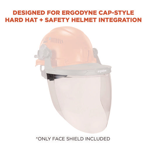 Ergodyne Skullerz 8997 Anti-scratch/anti-fog Face Shield Replacement Cap-style/safety Helmet Clear Lens Ships In 1-3 Bus Days
