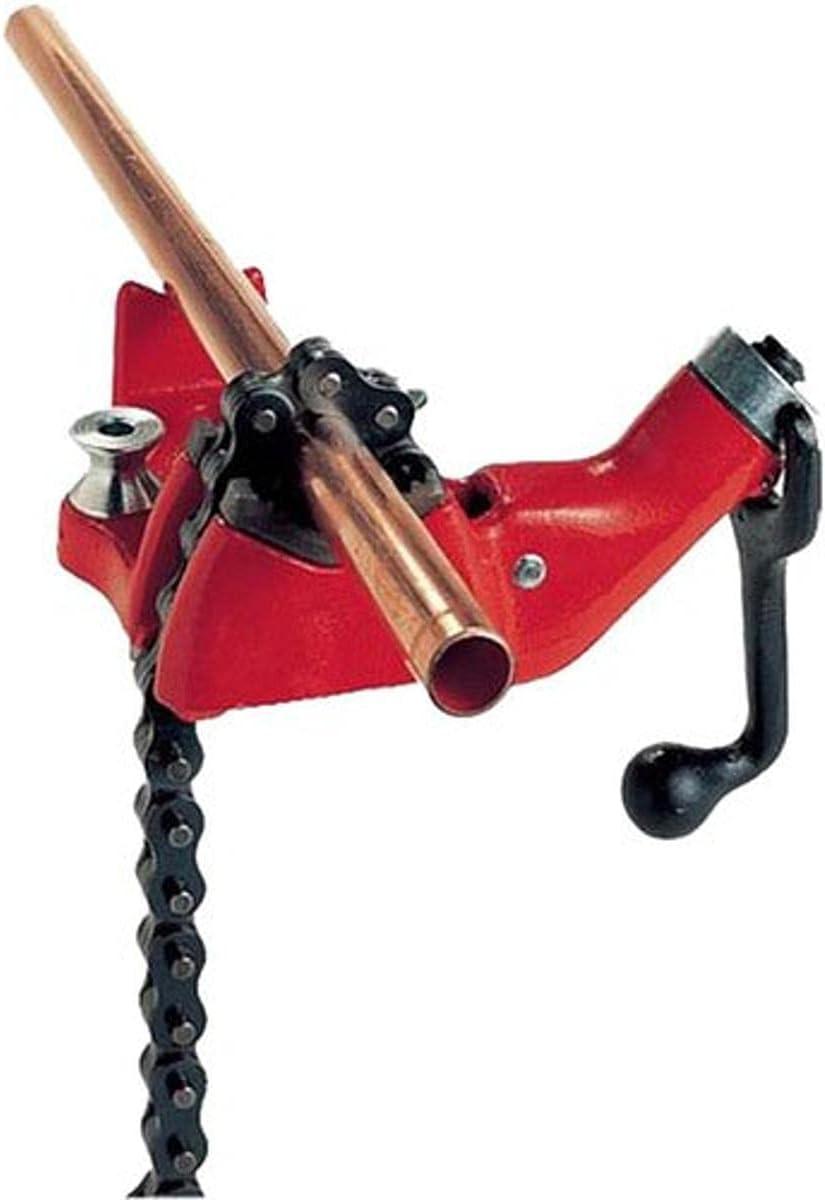 RIDGID 40210 Model BC610 Top Screw Bench Chain Vise, 1/4-inch to 6-inch Bench Vise, Red, 11x11x7 Pack of 1