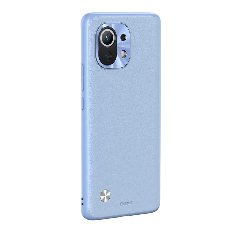 Alloy Plain Leather Case For Xiaomi 11