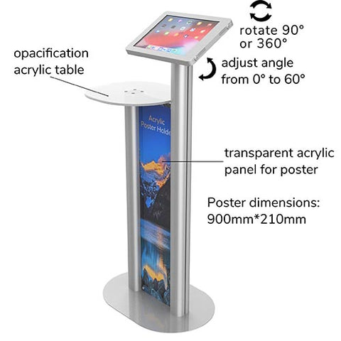 Metal Rotate Floor Stand Poster Holder