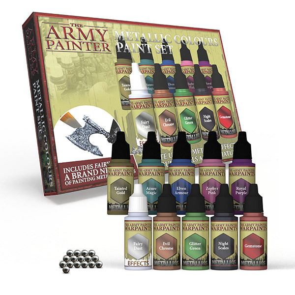 The Army Painter Warpaints: Metallics Colours Paint Set (10 colors)