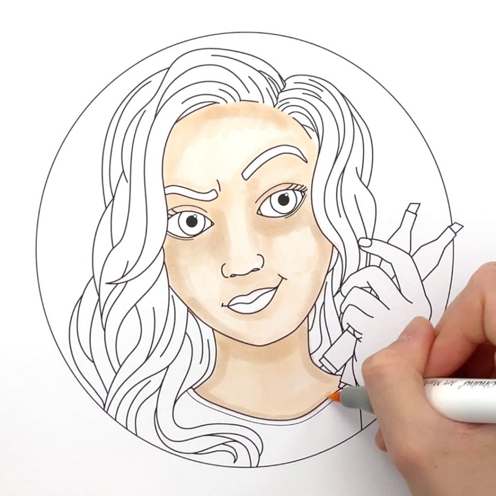 Ohuhu Art Supplies on Instagram: Facial complexion coloring tutorial by  @andrianas_art Grab our 36-color skin…