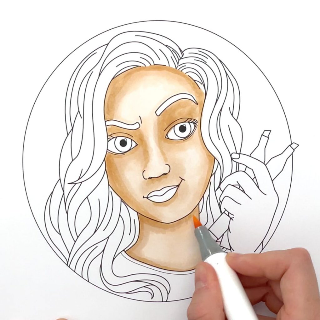 🖍️ Coloring Skin & Hair with Alcohol Markers, Technique of the Week