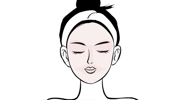 facial gua sha chart scrape the nose motion, animated drawing instruction