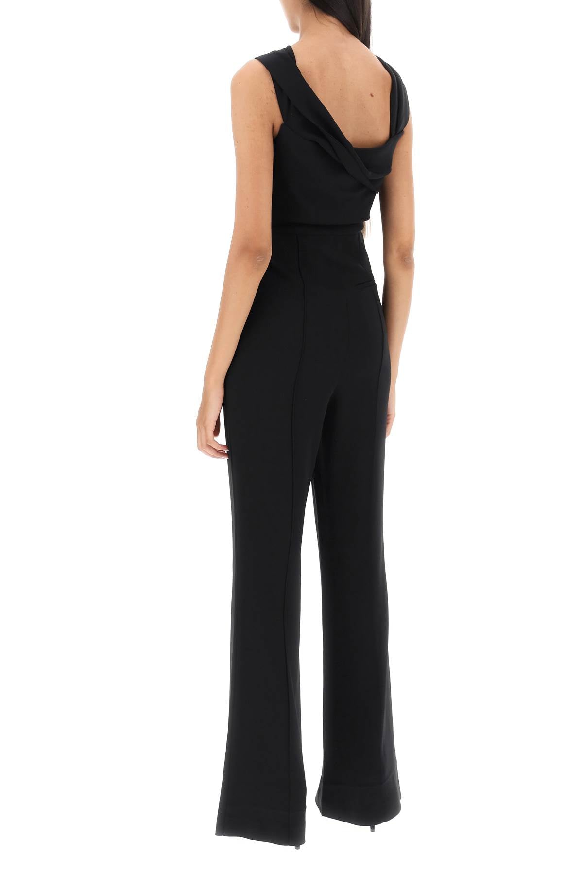 Roland mouret jumpsuit with twisted neckline